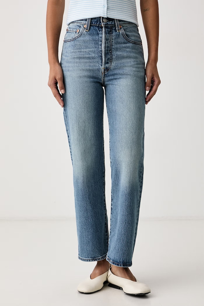 Levi's Blugi slim fit pentru femei 722 HIGH RISE SLIM albastru 008MC