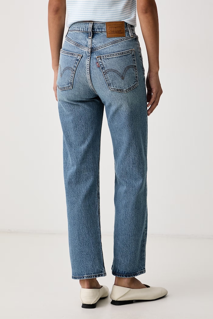 Îmbrăcăminte Levi's Blugi slim fit pentru femei 722 HIGH RISE SLIM 008MC albastru