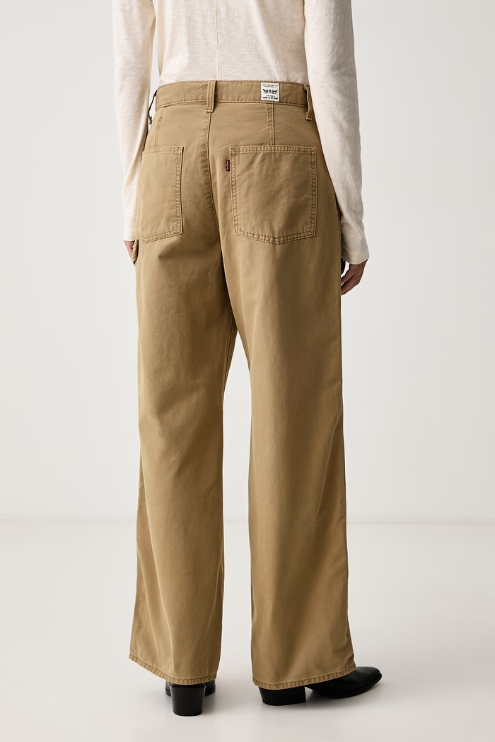 Odzież Levi's Jeansy loose damskie WORKWEAR LOOSE STRAIGHT 008B8 beżowy