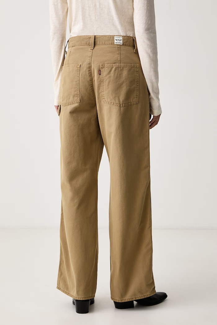 Odzież Levi's Jeansy loose damskie WORKWEAR LOOSE STRAIGHT 008B8 beżowy