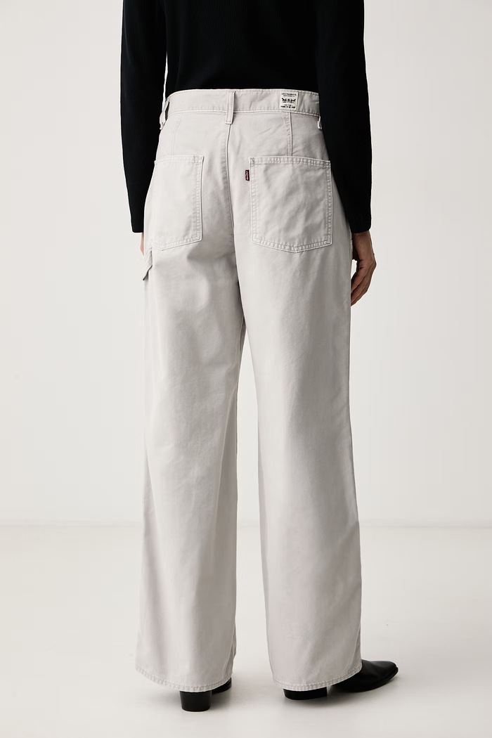Odzież Levi's Jeansy loose damskie WORKWEAR LOOSE STRAIGHT 008B8 szary