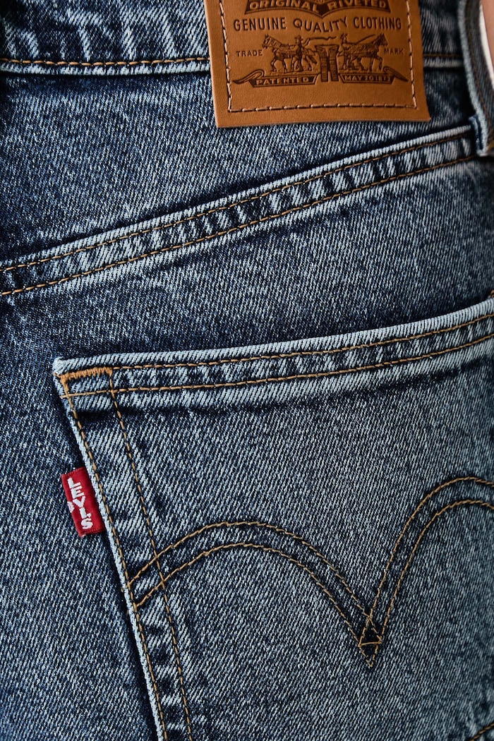 Jeansy flare damskie RIBCAGE FLARE H226 Levi's 0083R niebieski