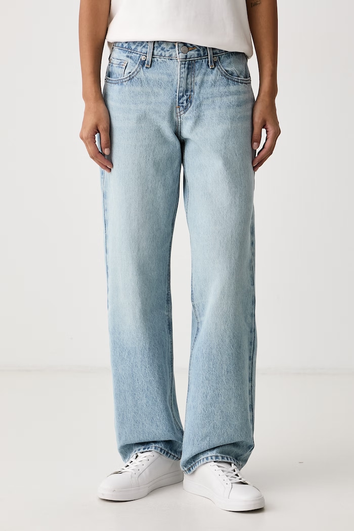 Levi's Blugi straight pentru femei LOW STRAIGHT albastru 0083P