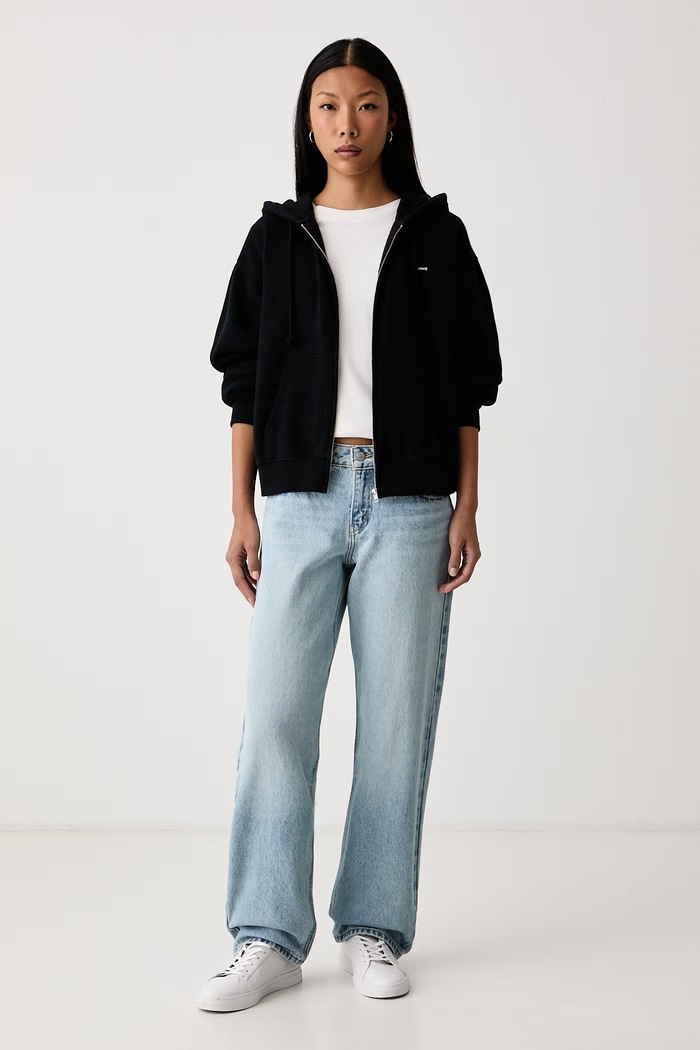Levi's Blugi straight pentru femei LOW STRAIGHT 0083P albastru AA00