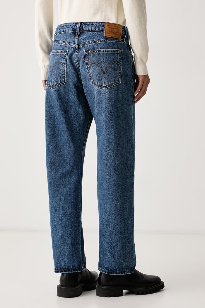 Îmbrăcăminte Levi's Blugi straight pentru femei LOW STRAIGHT 0083P albastru
