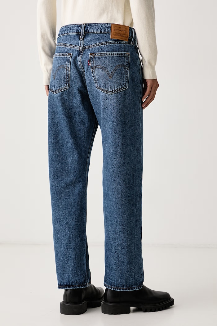 Îmbrăcăminte Levi's Blugi straight pentru femei LOW STRAIGHT 0083P albastru