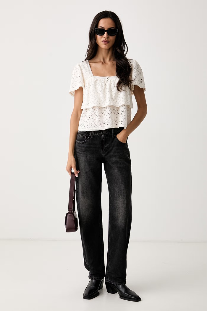 Levi's ίσια γυναικεία LOW STRAIGHT 0083P μαύρο AA00