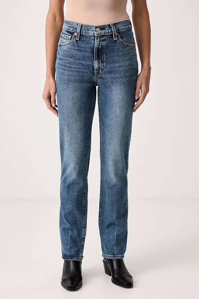 Levi's Jeansy slim fit damskie RIBCAGE SLIM niebieski 0081W
