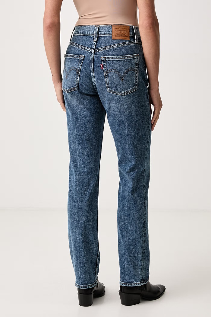 Odzież Levi's Jeansy slim fit damskie RIBCAGE SLIM 0081W niebieski