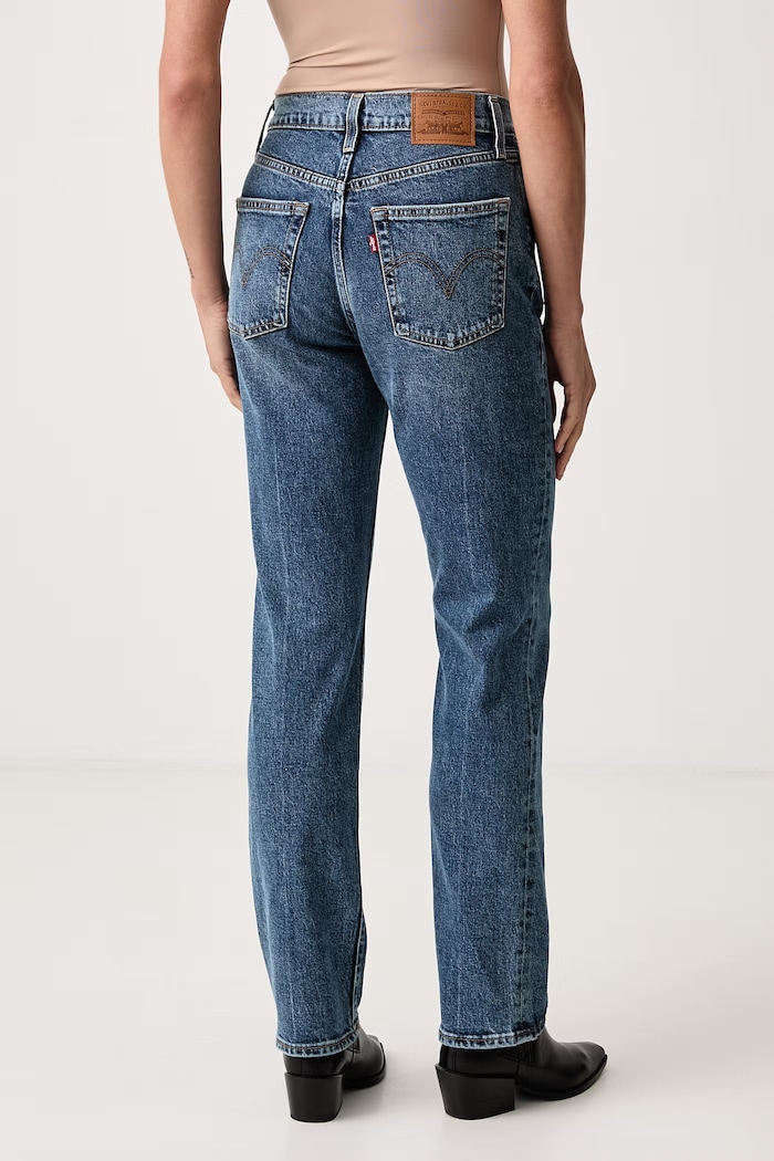 Odzież Levi's Jeansy slim fit damskie RIBCAGE SLIM 0081W niebieski