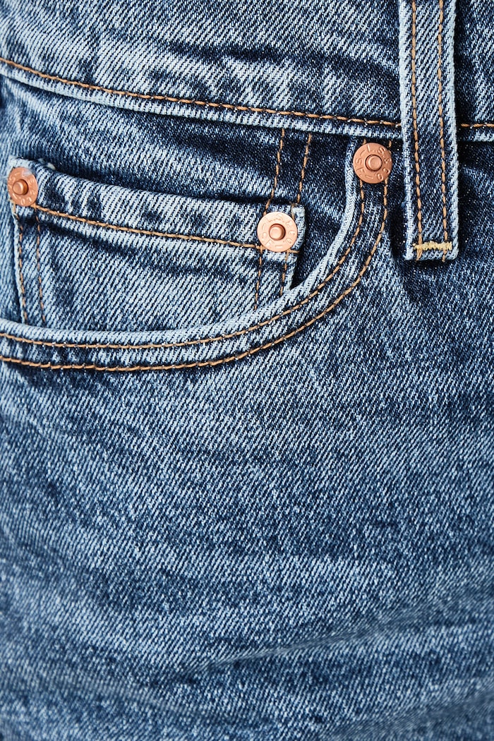 Jeansy slim fit damskie RIBCAGE SLIM Levi's 0081W niebieski