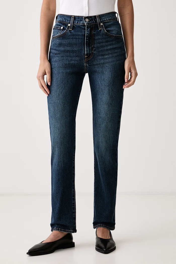 Levi's Дънки slim fit дамски RIBCAGE SLIM син 0081W