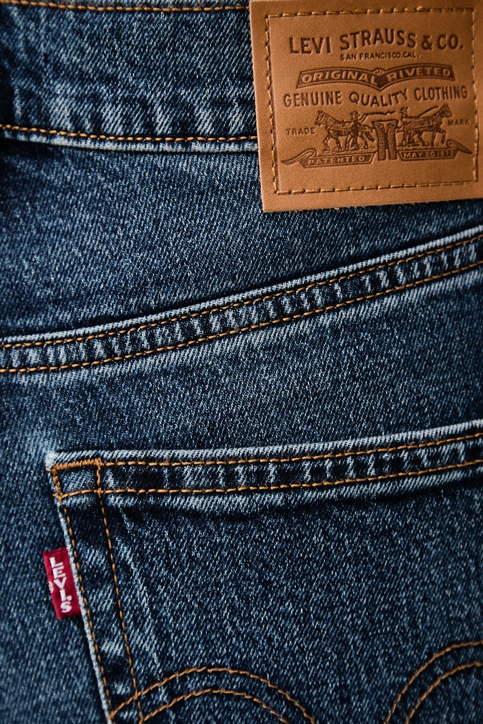 Дънки slim fit дамски RIBCAGE SLIM Levi's 0081W син