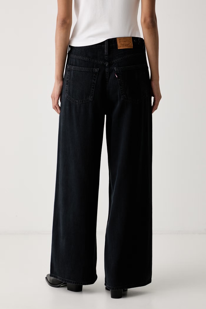 Ρούχα Levi's Τζιν wide leg γυναικεία CINCH WIDE LEG 0073B σκούρο μπλε