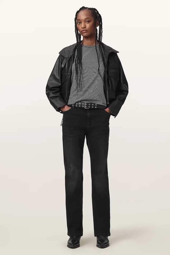 Одяг AllSaints джинси bootcut жіночі W091EE чорний