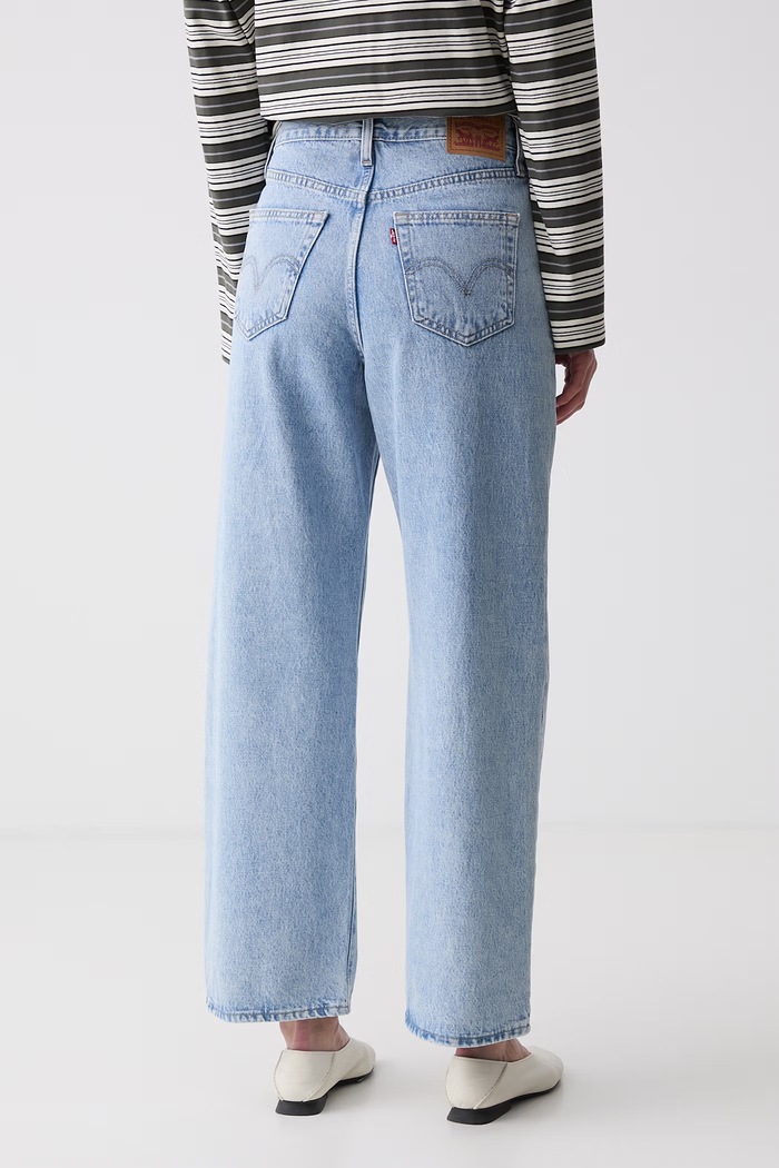 Дрехи Levi's дънки прави дамски HIGH WAISTED STRAIGHT A0092 син