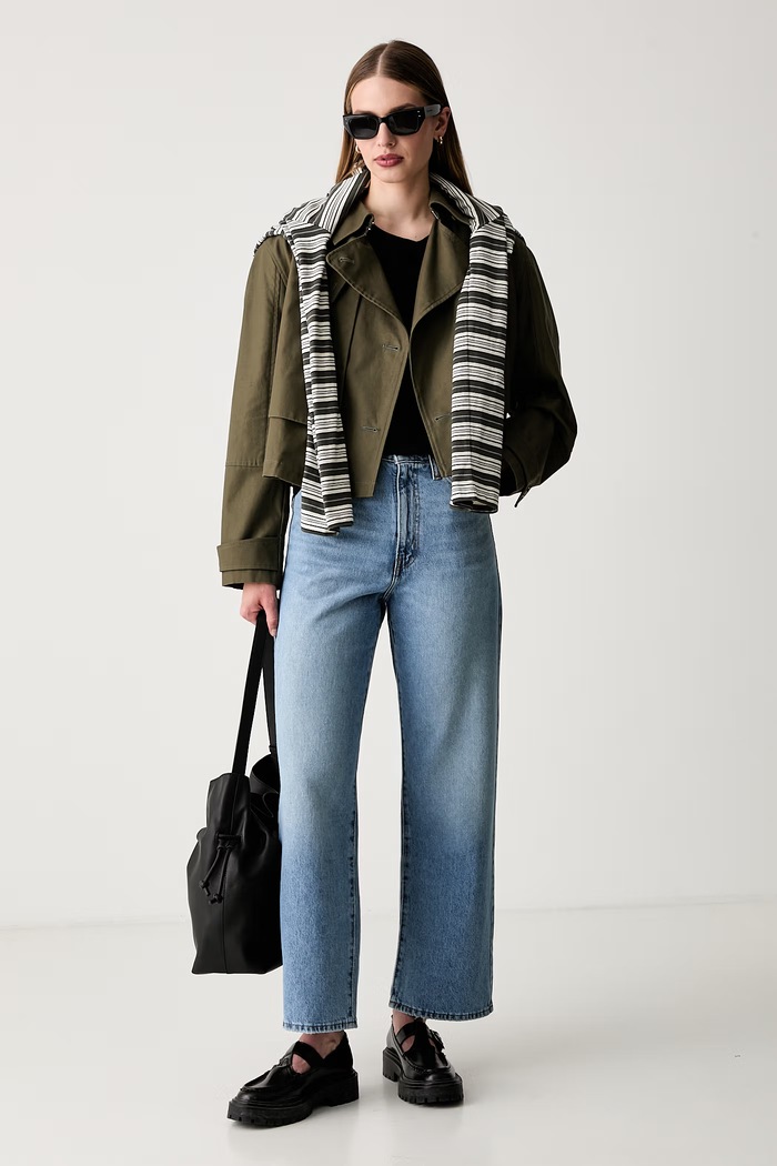 Levi's ravne traperice za žene HIGH WAISTED STRAIGHT A0092 plava AA00