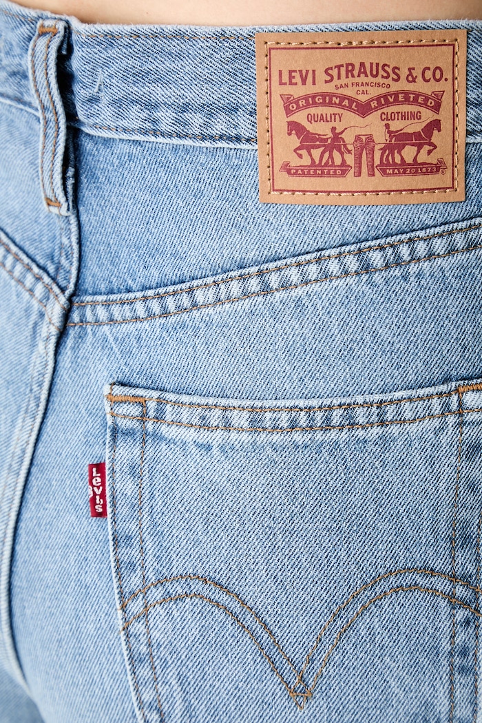 Levi's ravne traperice za žene HIGH WAISTED STRAIGHT plava A0092