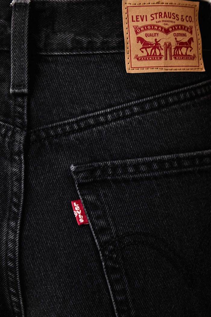Jeansy straight damskie HIGH WAISTED STRAIGHT Levi's A0092 czarny