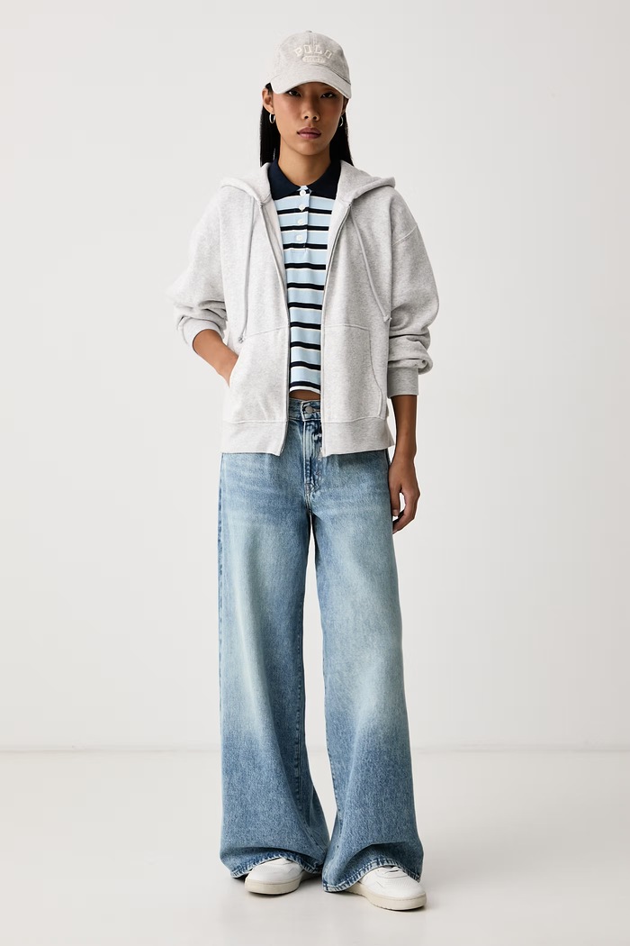 Levi's Blugi wide leg pentru femei MIDDY WIDE LEG 0081Z albastru AA00