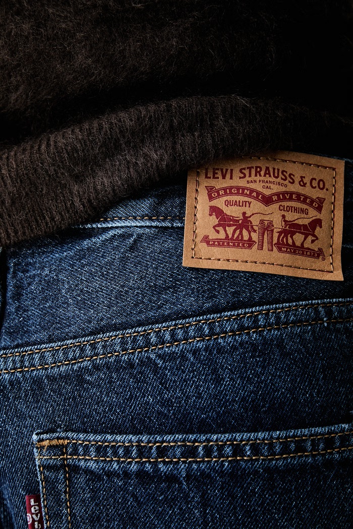Levi's дънки wide leg дамски MIDDY WIDE LEG син 0081Z