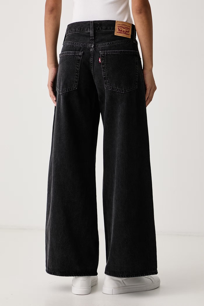 Îmbrăcăminte Levi's Blugi wide leg pentru femei MIDDY WIDE LEG 0081Z negru
