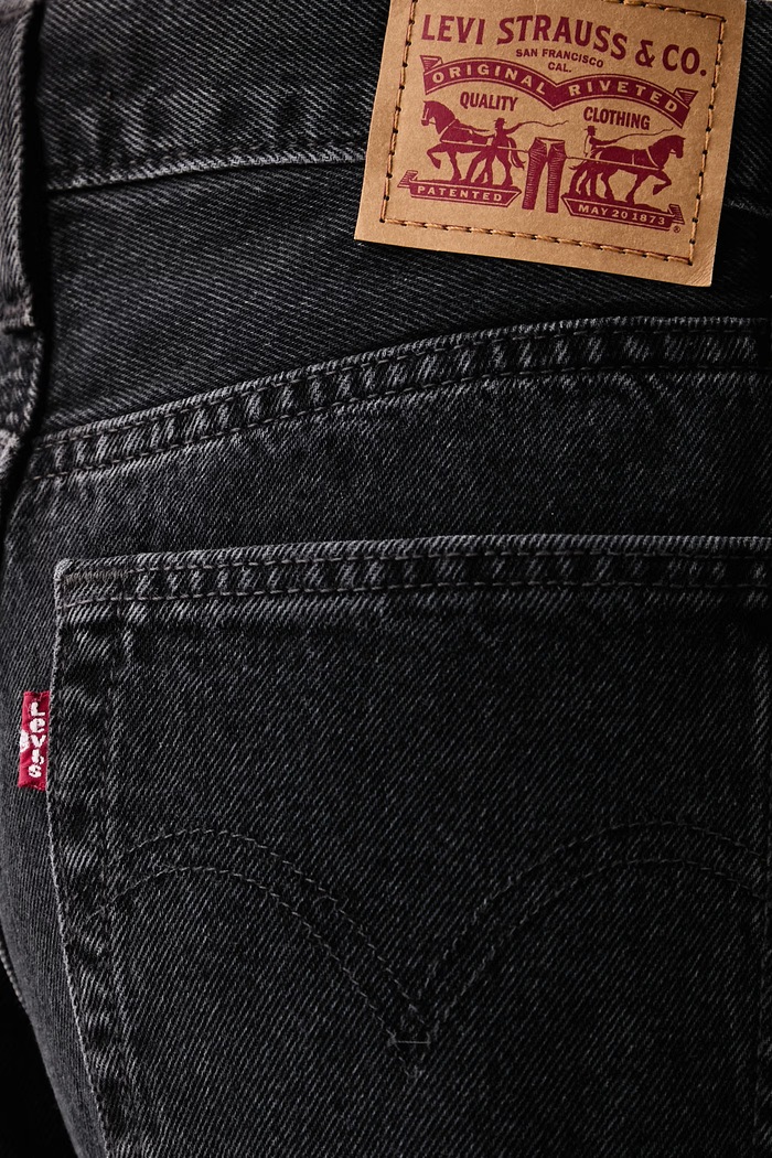 Blugi wide leg pentru femei MIDDY WIDE LEG Levi's 0081Z negru