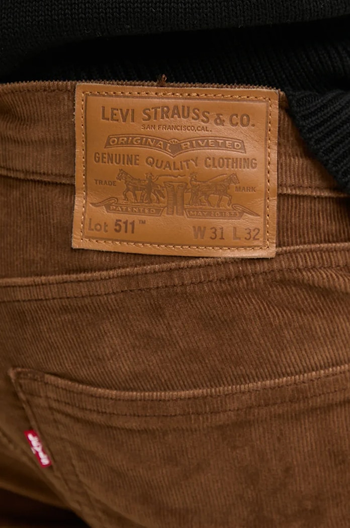 Levi's jeansy slim fit męskie 511™ SLIM brązowy 04511