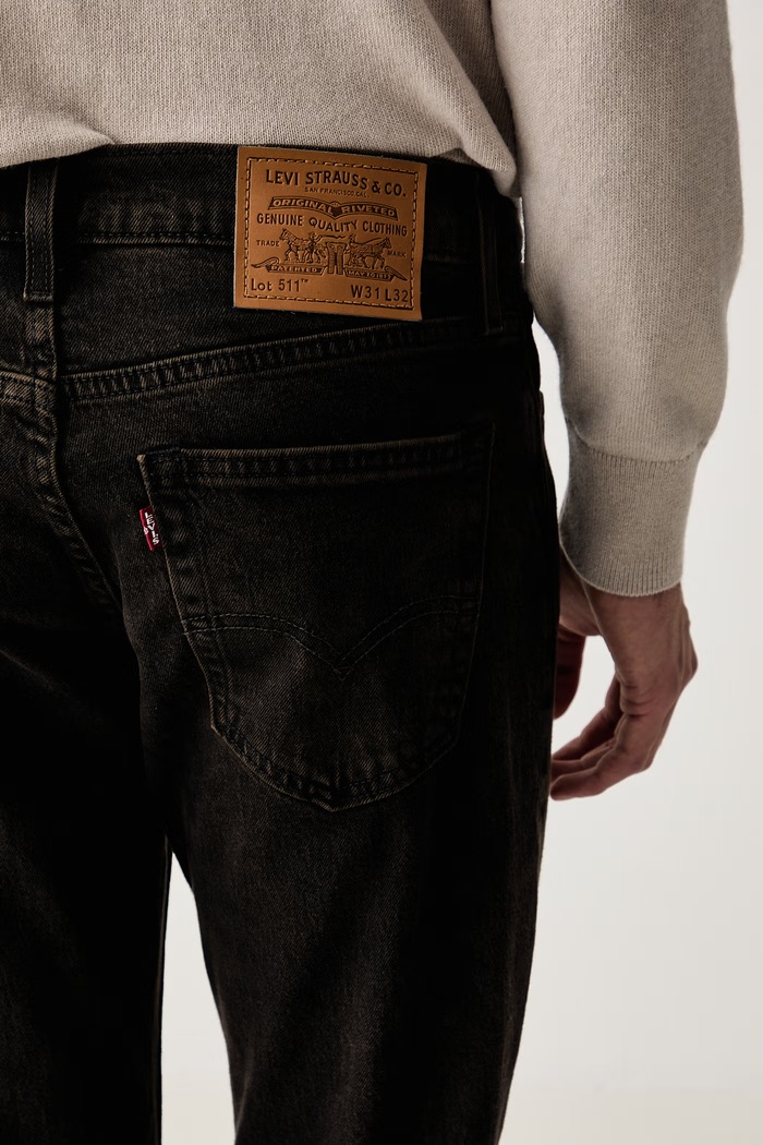 Levi's jeansy slim fit męskie 511™ SLIM brązowy 04511