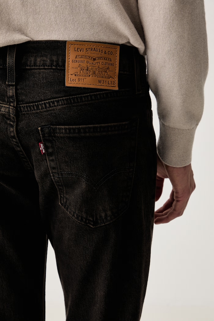 Levi's jeansy slim fit męskie 511™ SLIM brązowy 04511