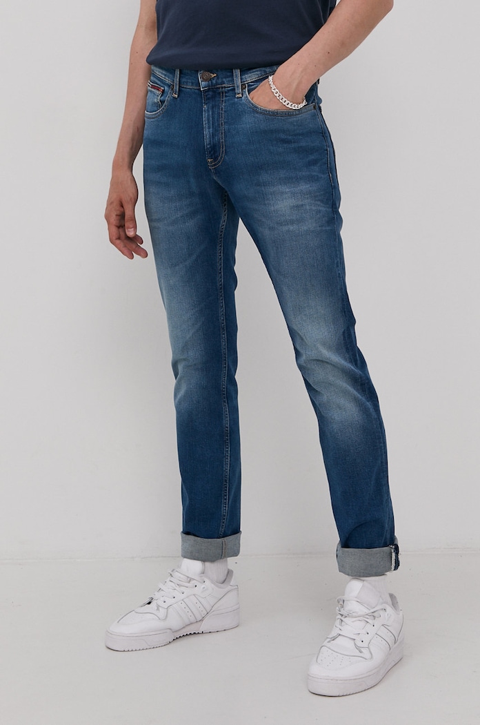 Rifle Tommy Jeans modrá DM0DM09549.NOS