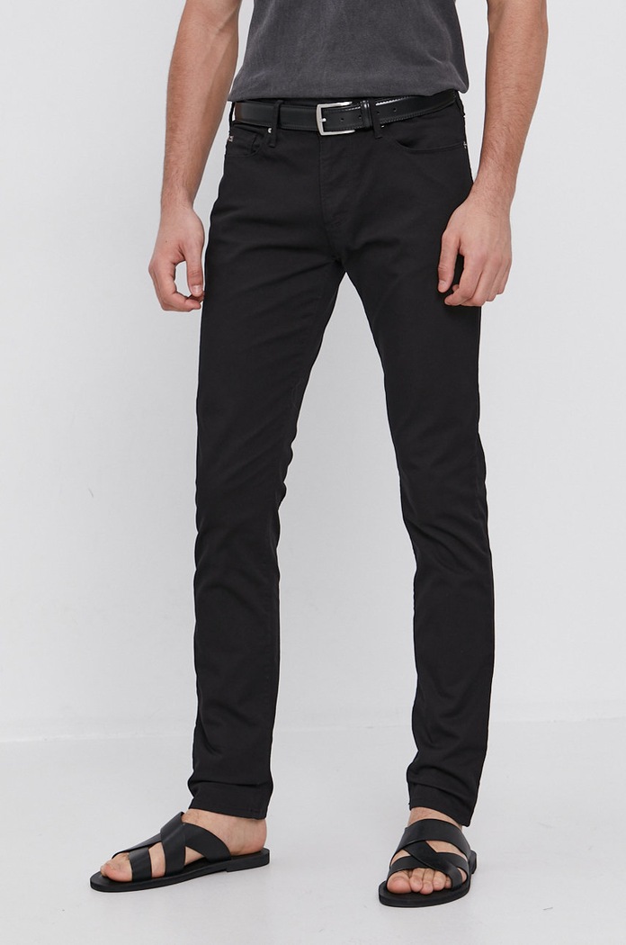 Nohavice Emporio Armani s elastanom čierna 8N1J06.1GN0Z