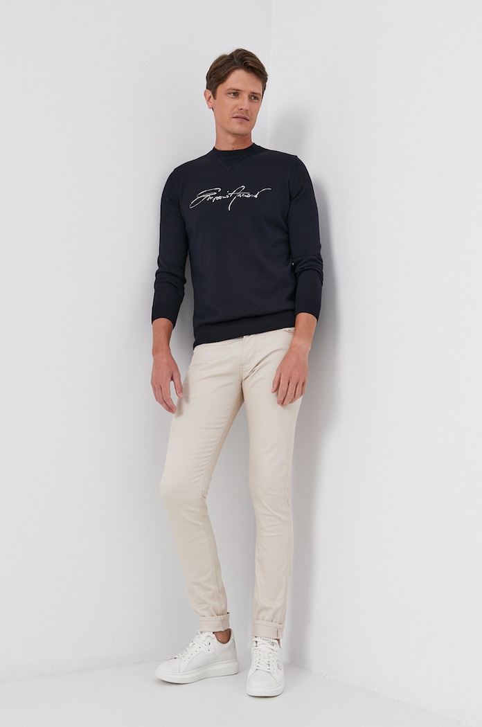Emporio Armani jeansy 8N1J06.1NJ9Z beżowy AA00