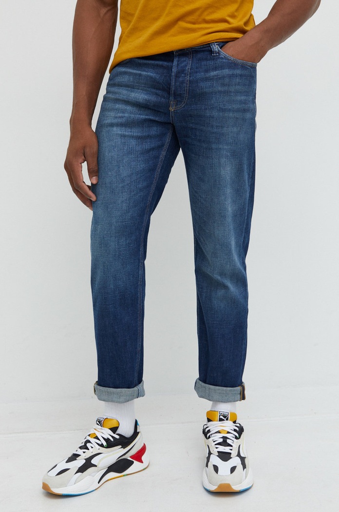 Jack & Jones jeansy JJIMIKE granatowy 12217087.BlueDenim