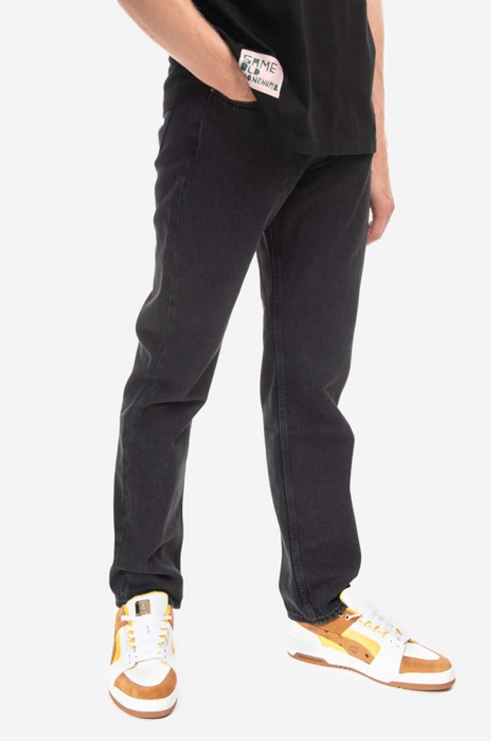Bavlněné džíny Wood Wood Sol Rigid Denim Slim Fit 12235803-7051 BLACK černá 12235803.7051