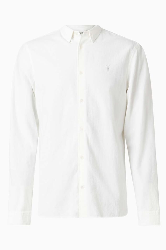 AllSaints camasa din bumbac alb MS021U