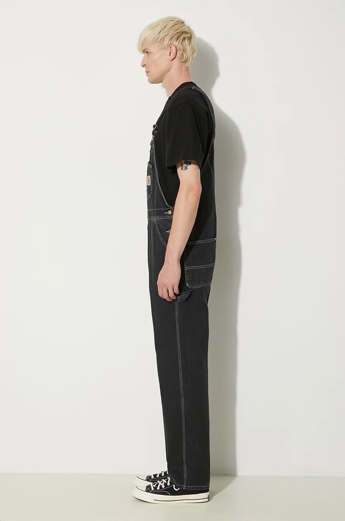 Carhartt WIP cotton overalls I022946 black AW25