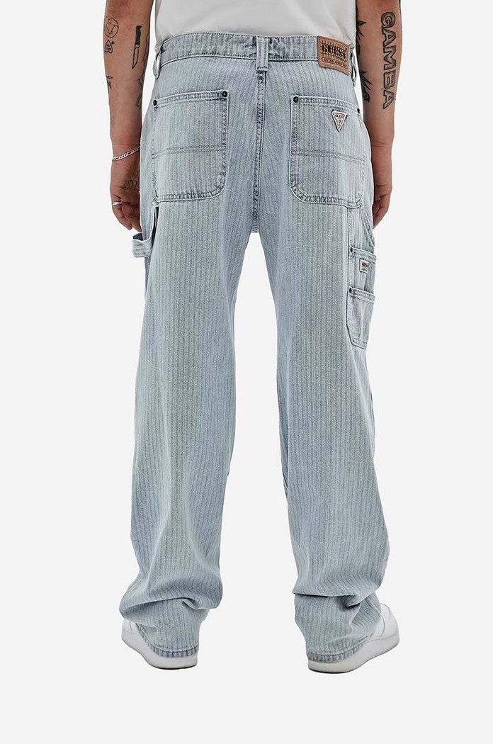 Džíny Guess Herringbone Panel Carpenter modrá M3GG80.D4ZW0