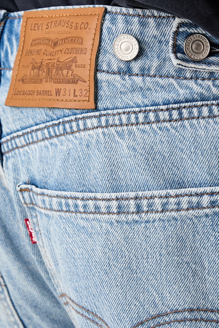 Levi's jeansy barrel męskie BAGGY BARREL niebieski 0057O