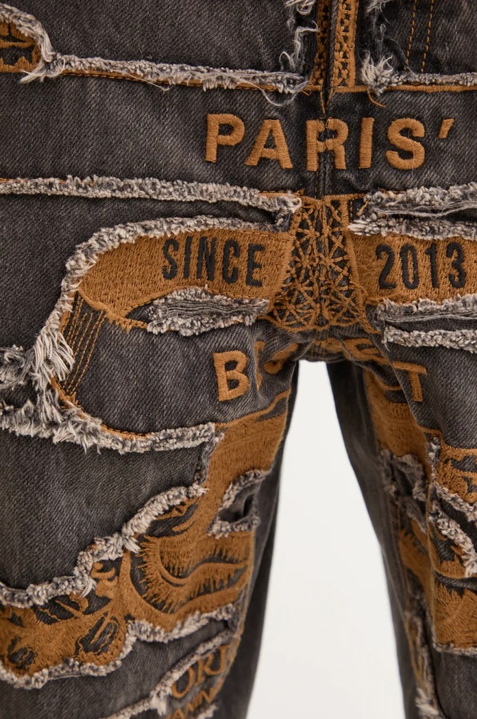 Rifle Y/Project EVERGREEN PARIS' BEST PATCH JEANS 207PA005