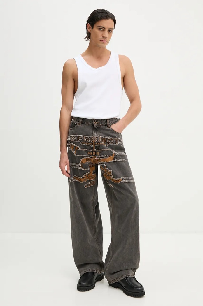 Rifle Y/Project EVERGREEN PARIS' BEST PATCH JEANS 207PA005