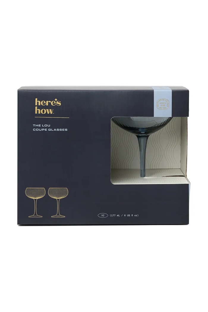 Here's How zestaw kieliszków The Lou 177 ml 2-pack HHC107EU niebieski AA00