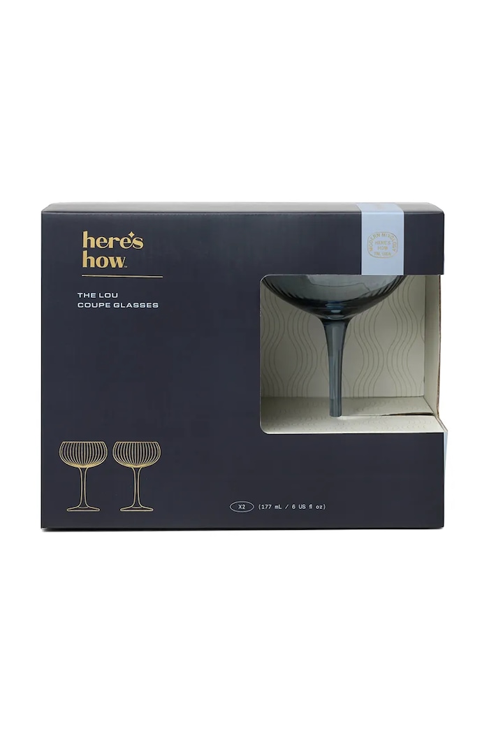 Here's How zestaw kieliszków The Lou 177 ml 2-pack HHC107EU niebieski AA00