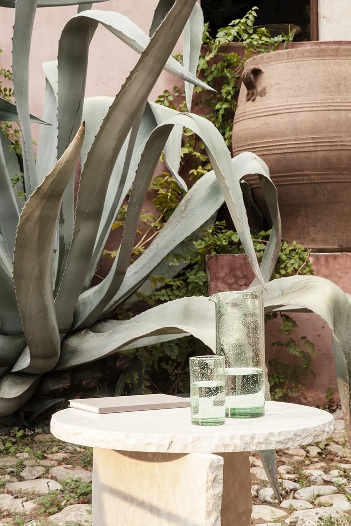 ferm LIVING szklanka Oli Water Glass 220 ml 1104265514 zielony