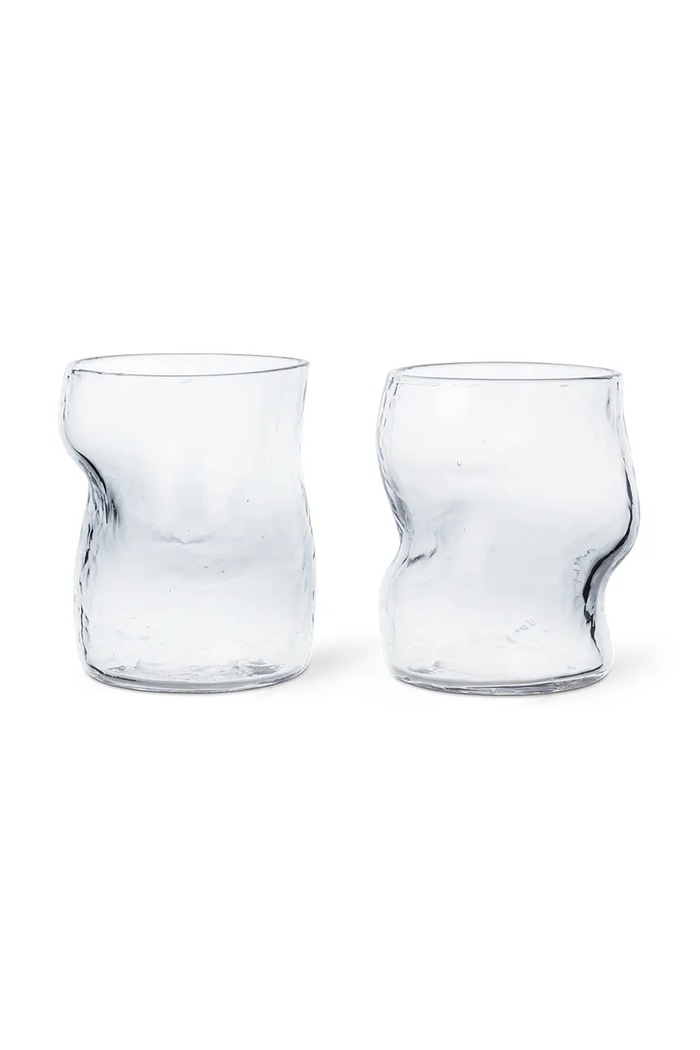 Σετ ποτηριών ferm LIVING Dimple 270 ml 2-pack διαφανή 1104270155