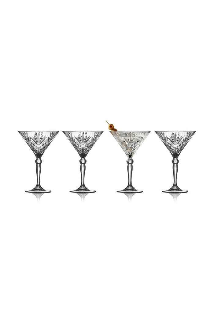 Sada skleniček na martini Lyngby Glas Melodia 210 ml 4-pack průhledná 33657
