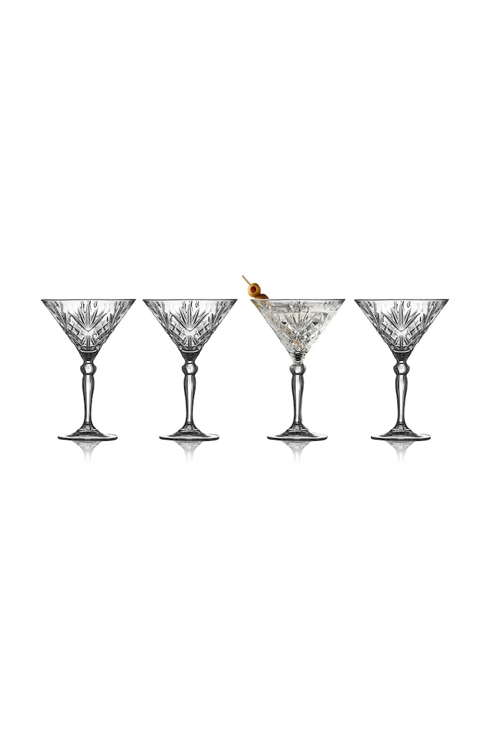 Sada skleniček na martini Lyngby Glas Melodia 210 ml 4-pack průhledná 33657
