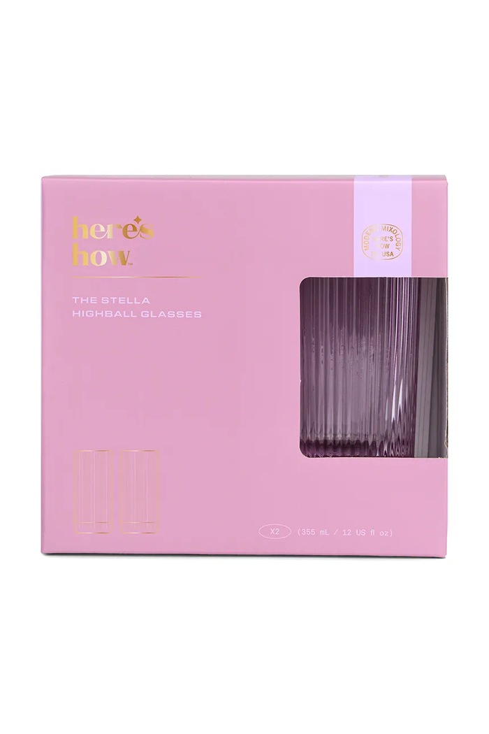 Bucătărie și bar Here's How set de pahare pentru bauturi Stella 355 ml 2-pack HHC123UK roz