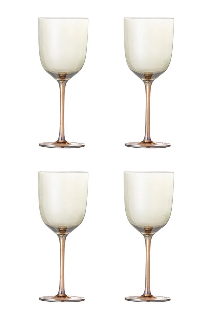 Sada pohárov na víno Bloomingville Aston 350 ml 4-pak hnedá 82072596