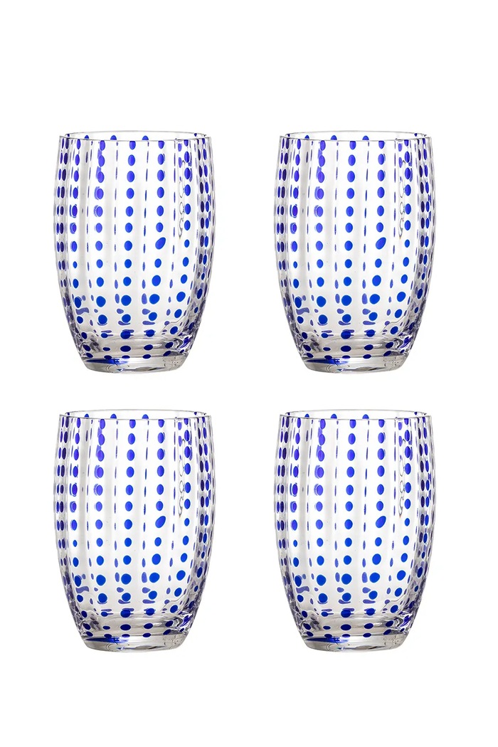 Bloomingville set de pahare Brinley 350 ml 4-pack albastru 82072202